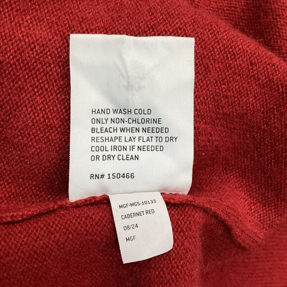 Commons 100% Cashmere Polo Sweater Mens Large Red Long Sleeve - Picture 8 of 10